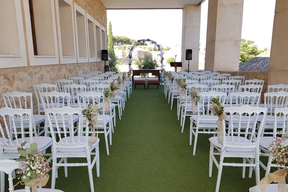 Ceremonia civil en la terraza