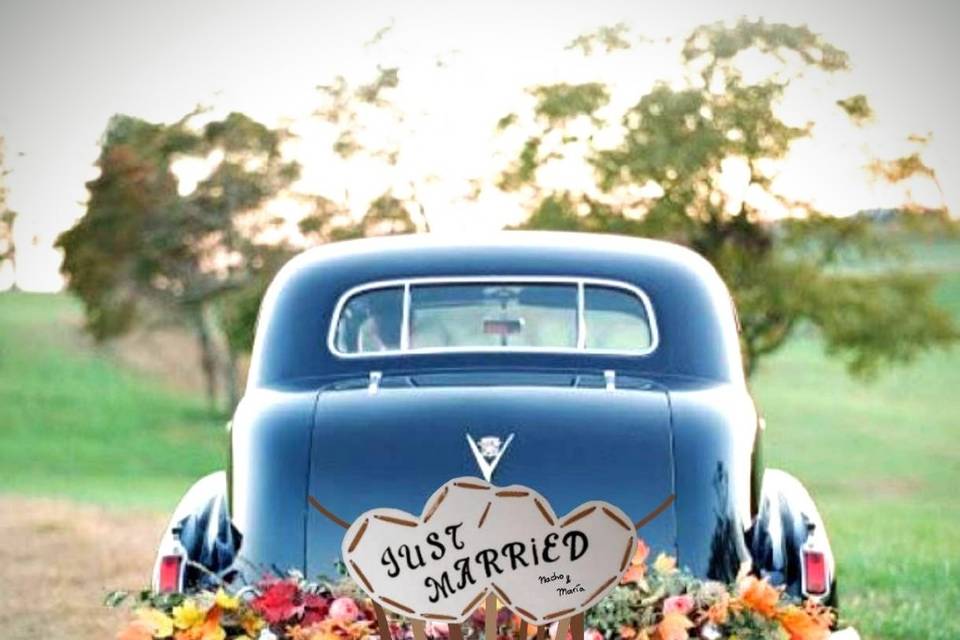 Muestra de cartel Just Married