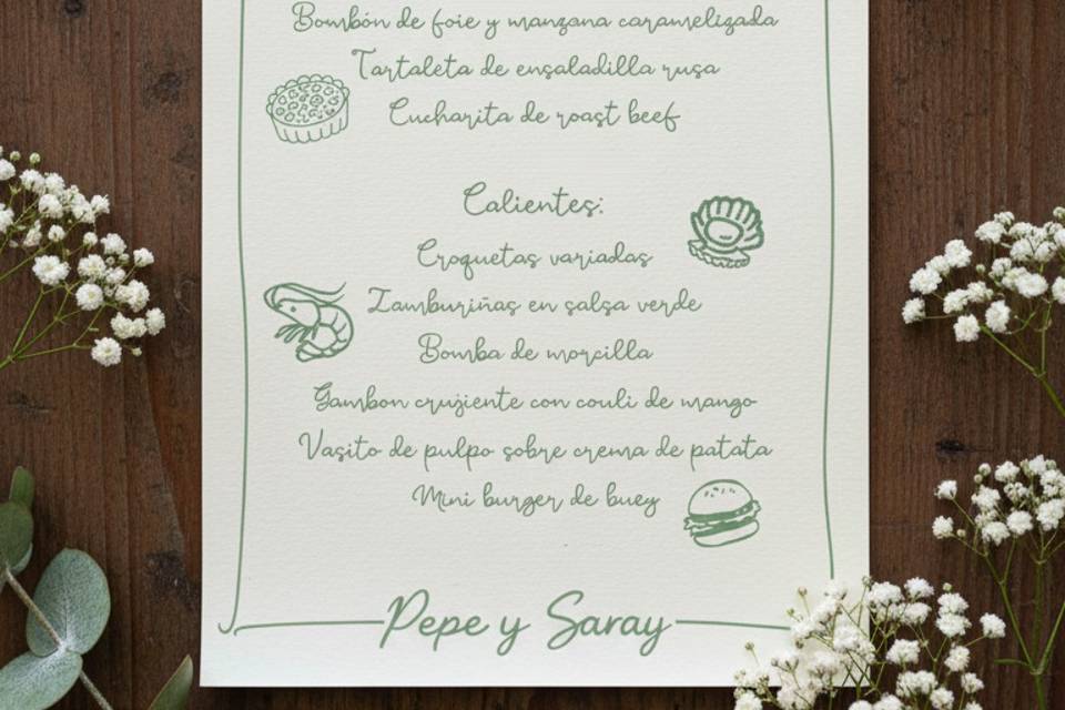 Diseño menús