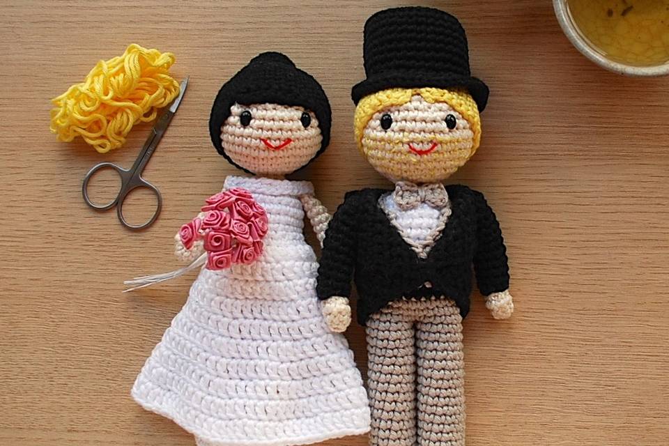 Muñecos de boda para pastel