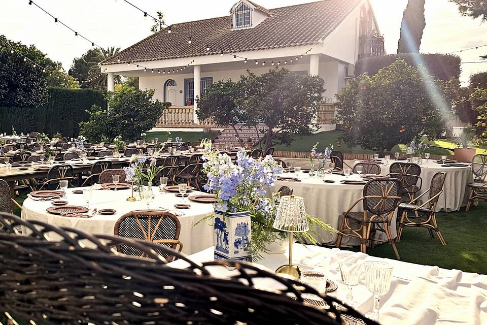 Banquete jardín