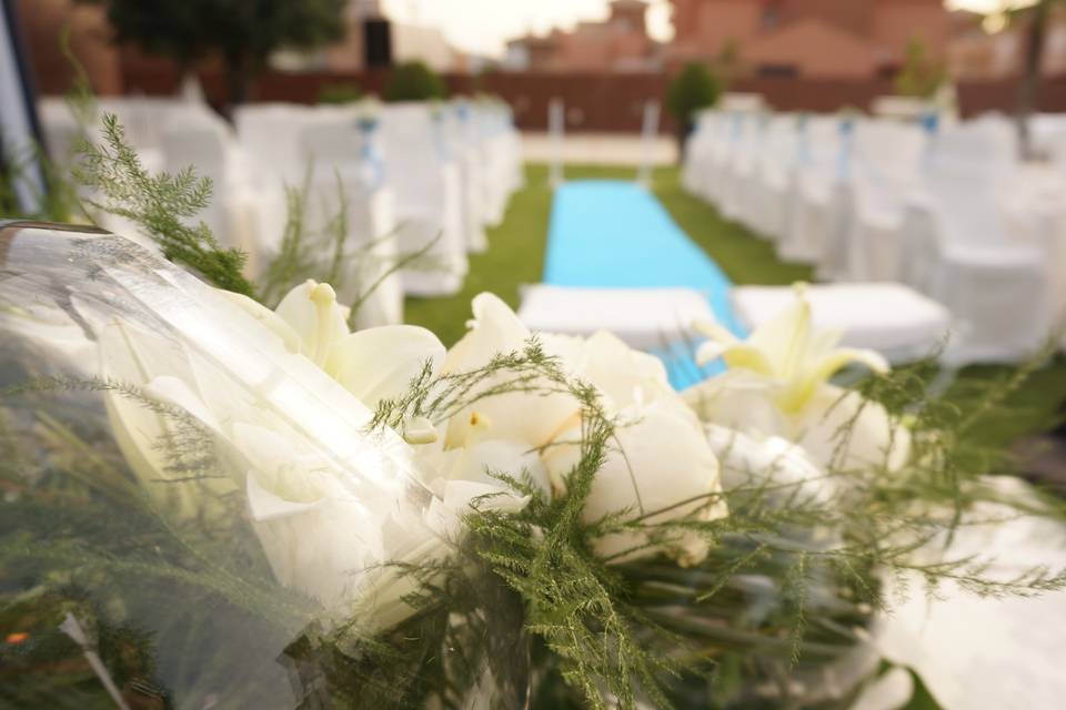 Boda civil azul hotel