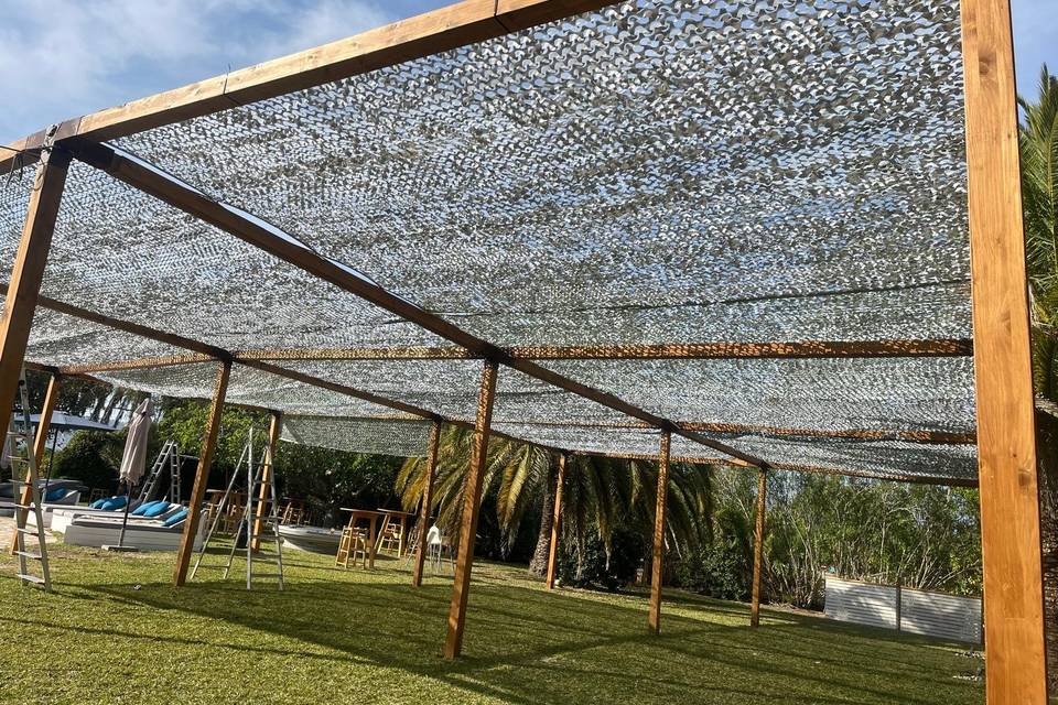 Pérgola Rústica  4x4 camuflaje