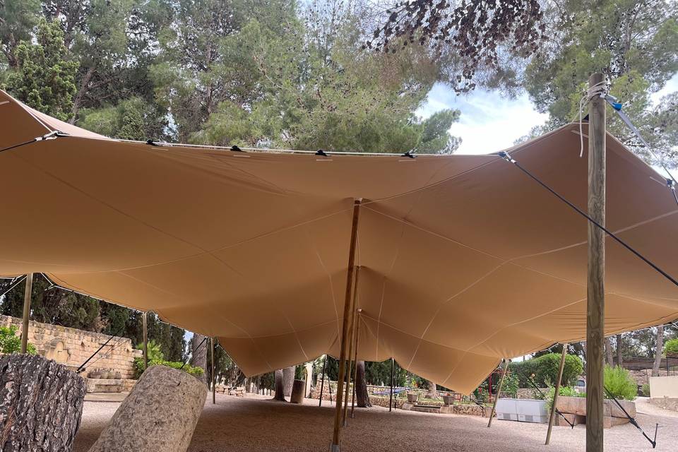 Interior carpa beduina 10x20