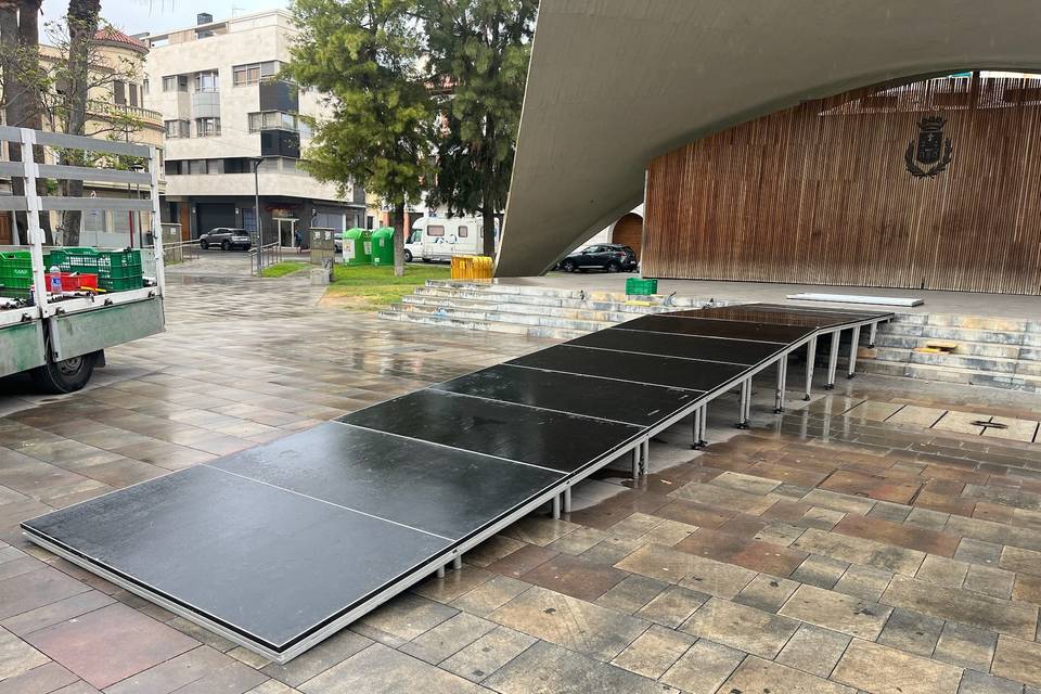 Escenario en rampa