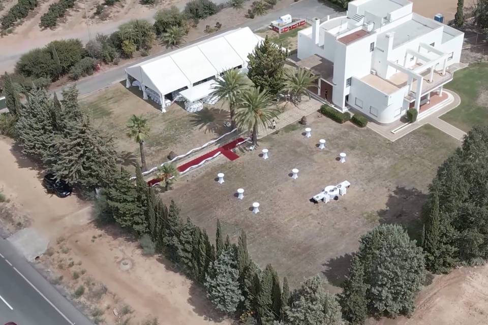 Vista aérea hacienda