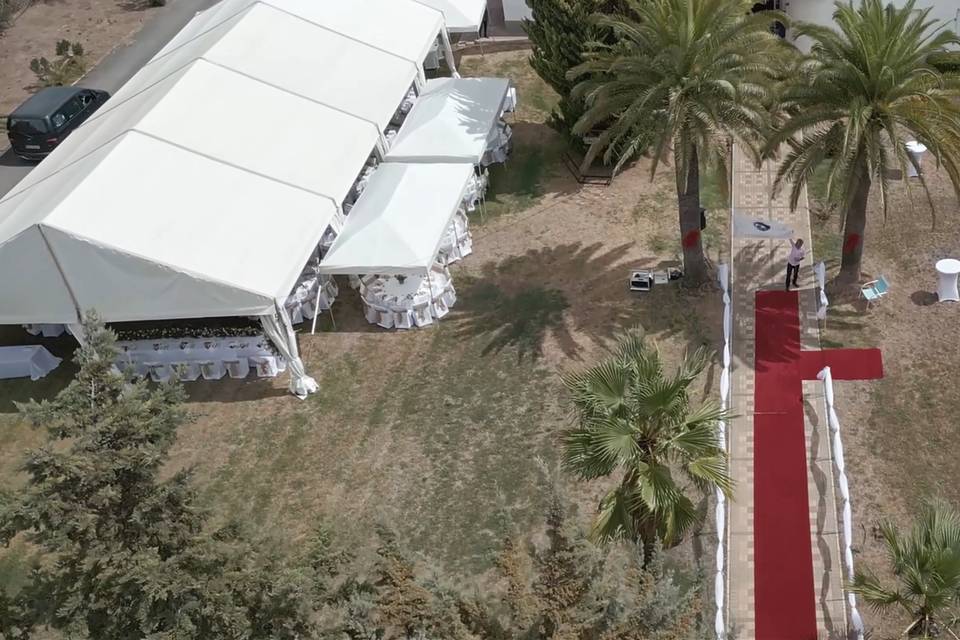 Vista aérea hacienda