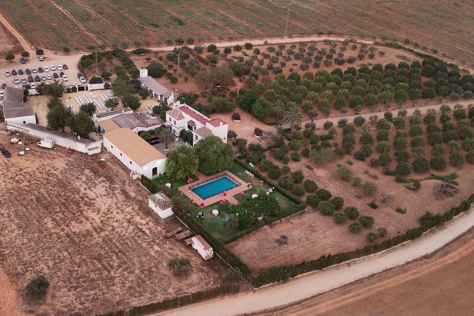 Vista aérea hacienda