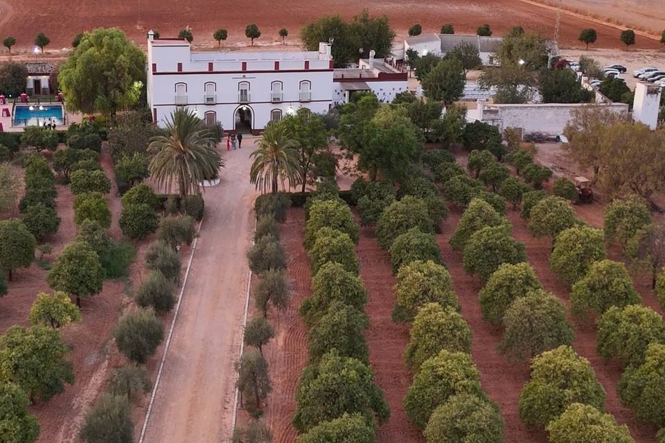Vista aérea hacienda