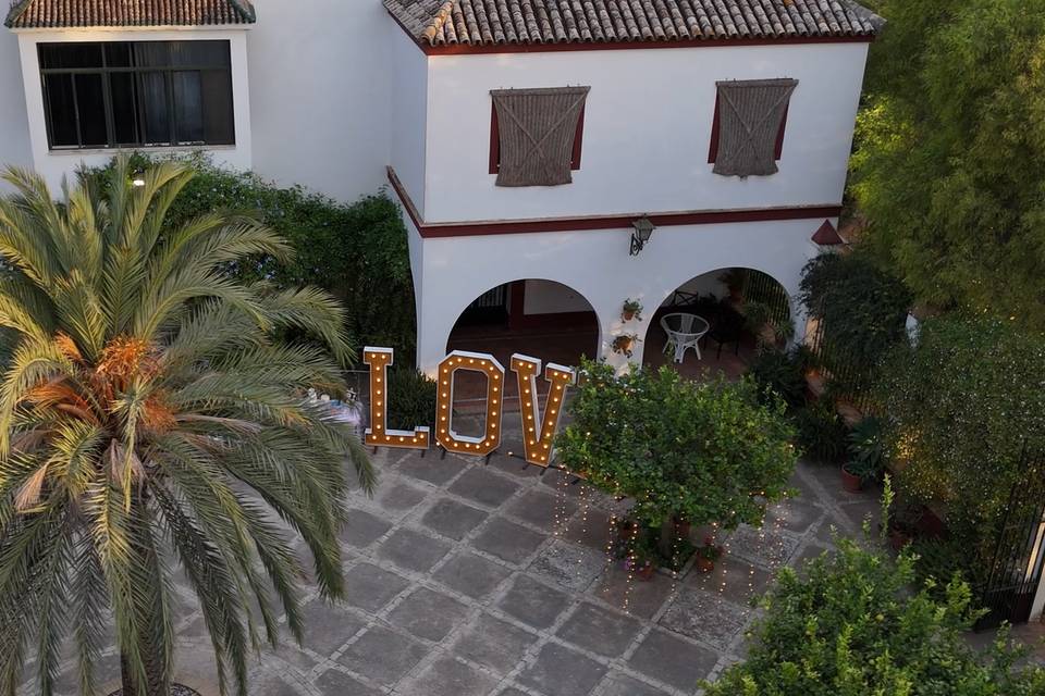 Vista aérea hacienda