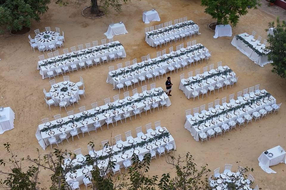 Vista aérea banquete