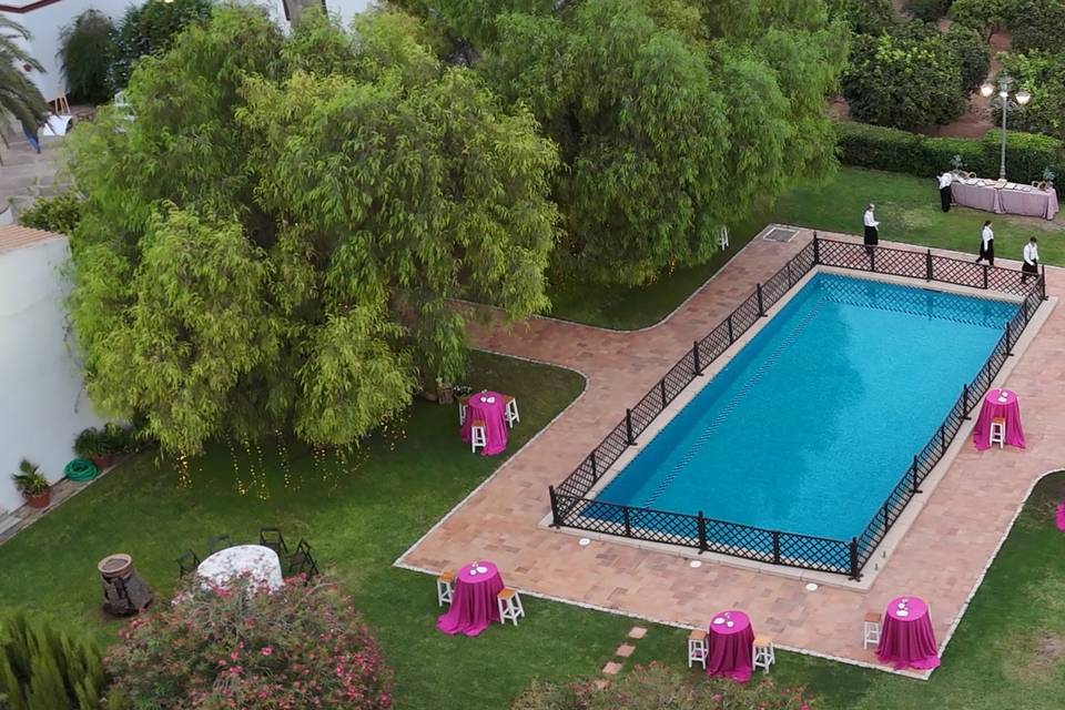 Vista aérea hacienda