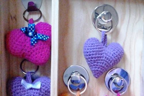 Corazones amigurumi