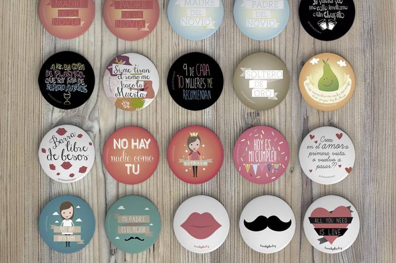 Chapas divertidas para bodas