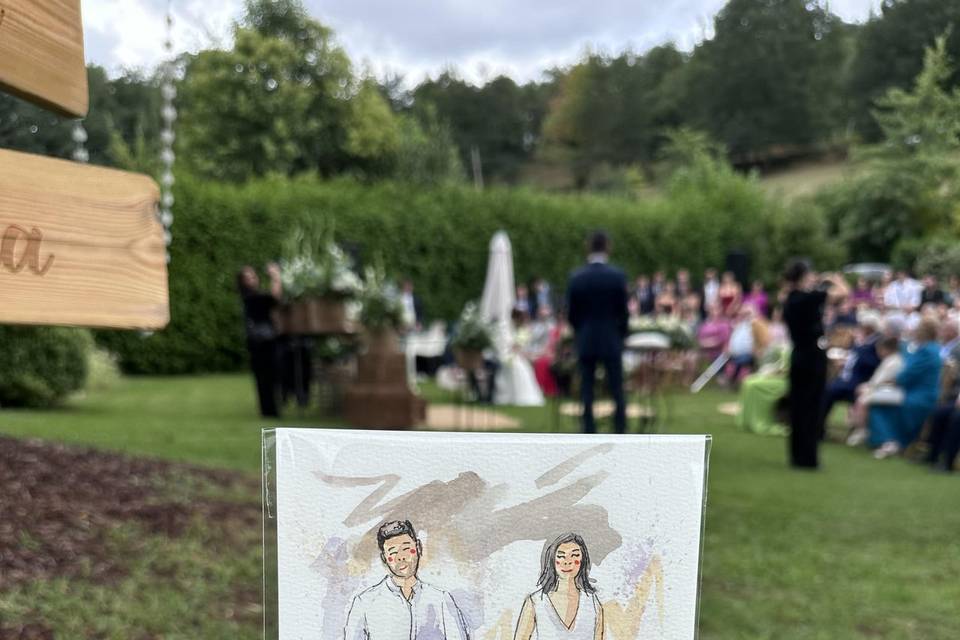 Acuarela novios