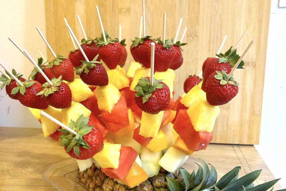 Brochetas de fruta