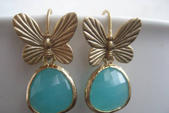 Pendientes mariposa mint