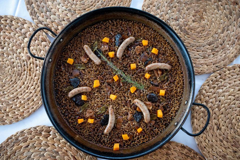 Arroz calabaza y Longaniza