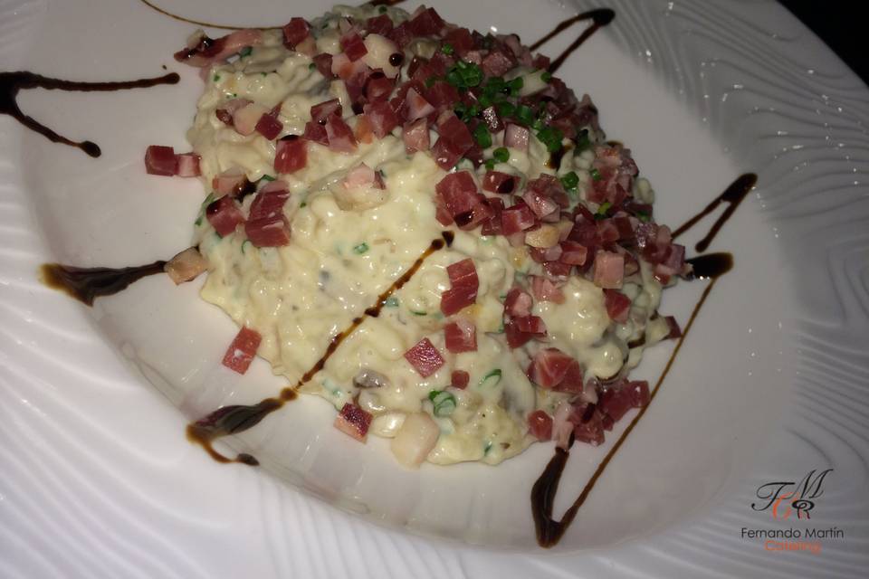 Risotto con jamón