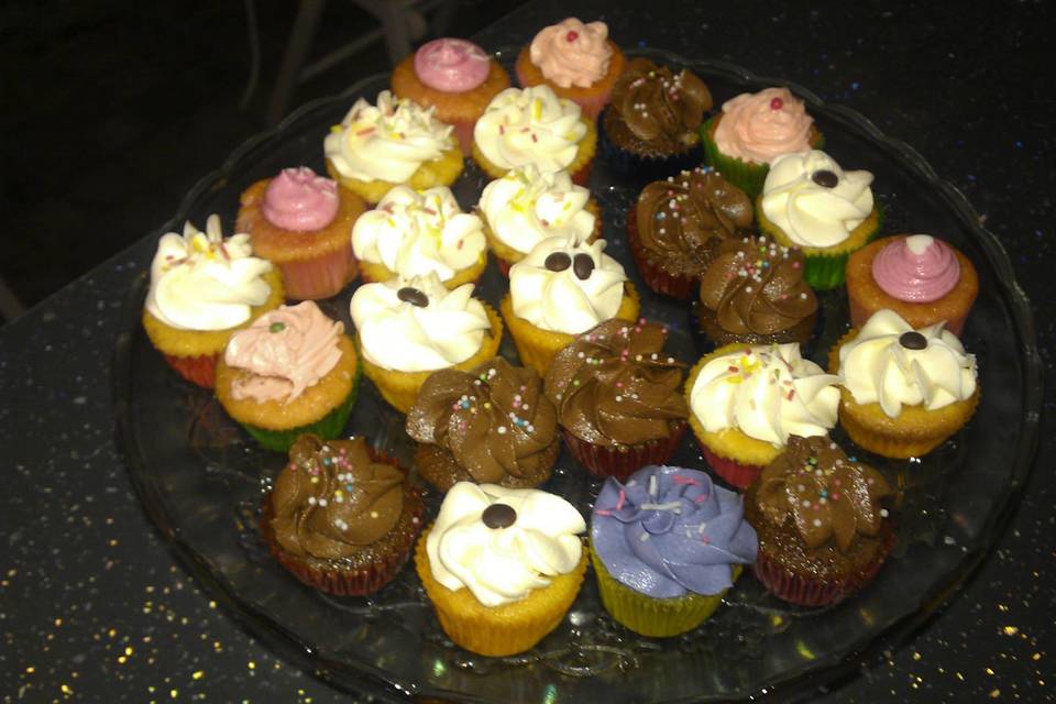 Mini cupcakes de dos sabores
