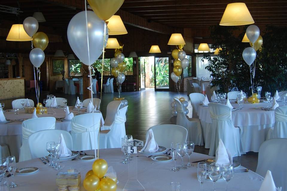 Sala para banquete de boda