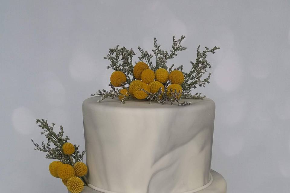 Tarta nupcial tipo marmol