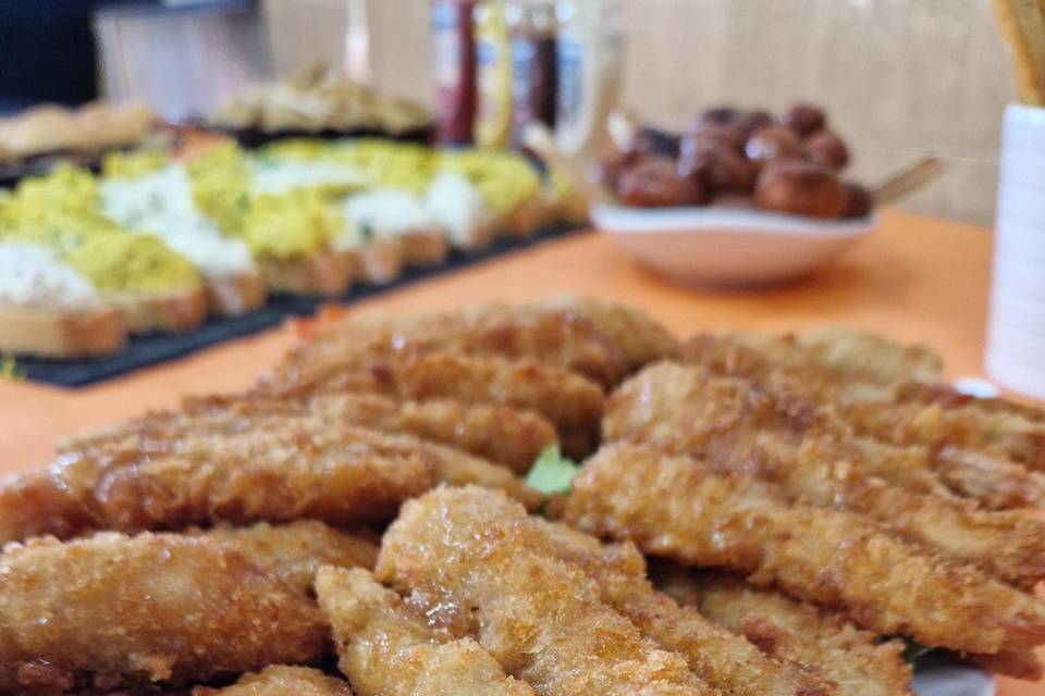 Langostinos empanados