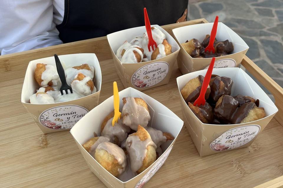 Bombitas con topping