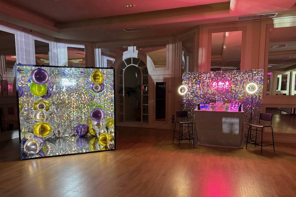 Cabina photocall y Glitter Bar