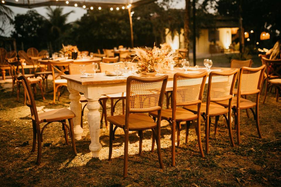 Mesas para banquete Boho stile