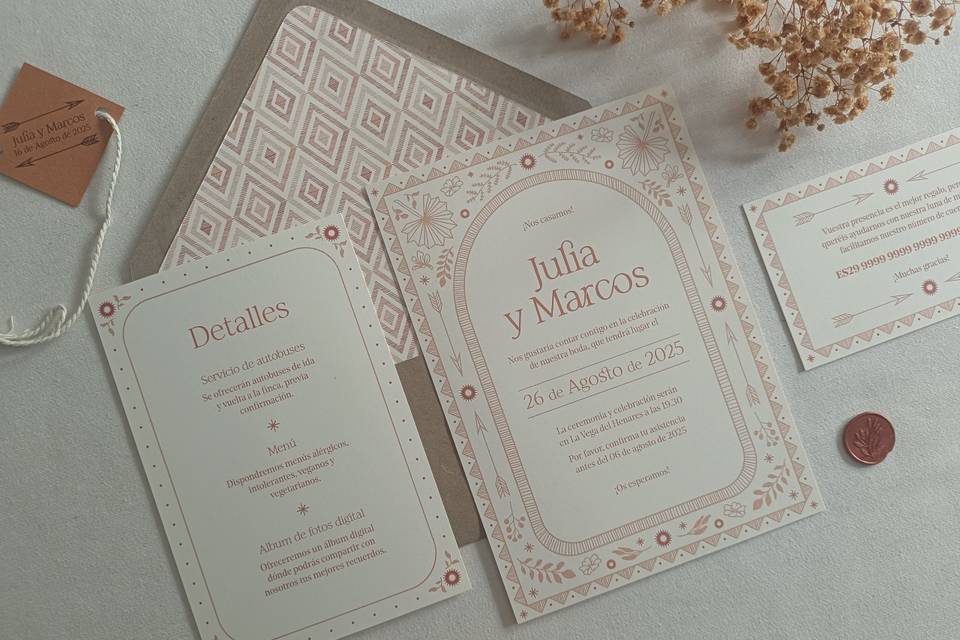 Invitaciones Boho