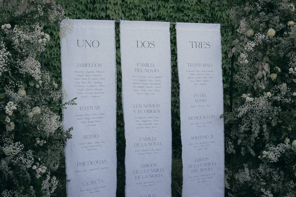 Seating plan textil
