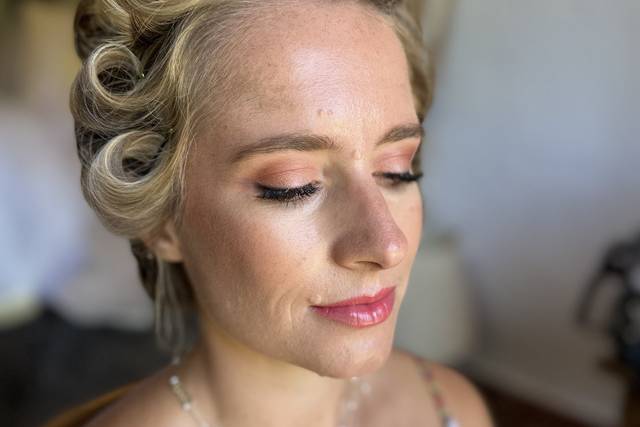 Maquillaje en tonos rosas