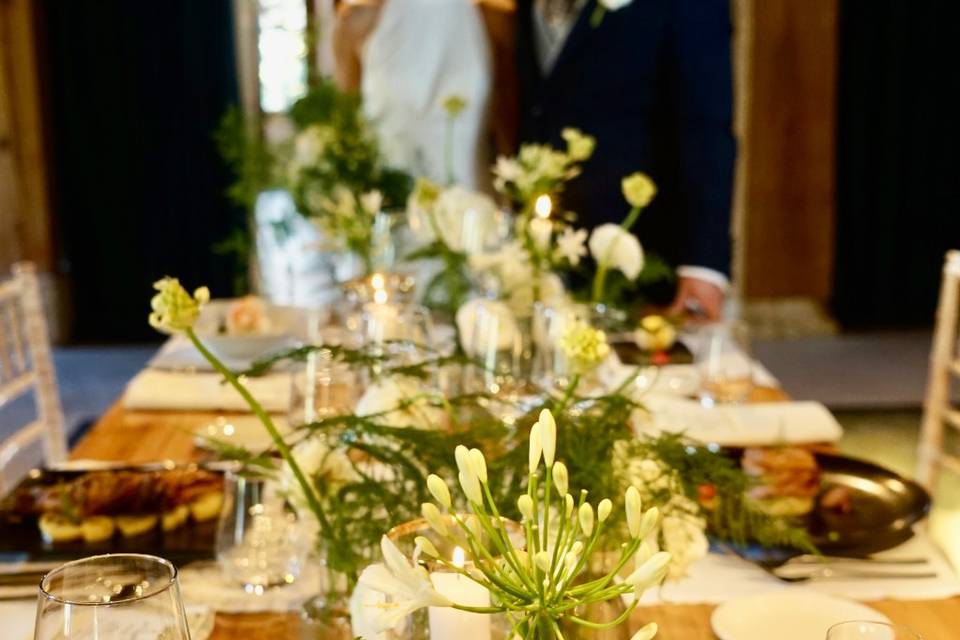Flores para banquete