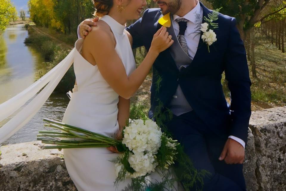 Ramo novia natural y prendido