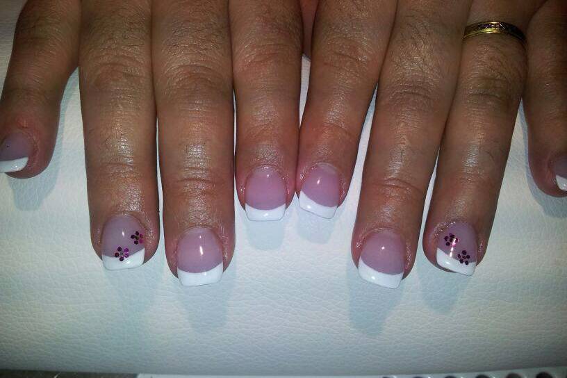 Manicura con purpurina