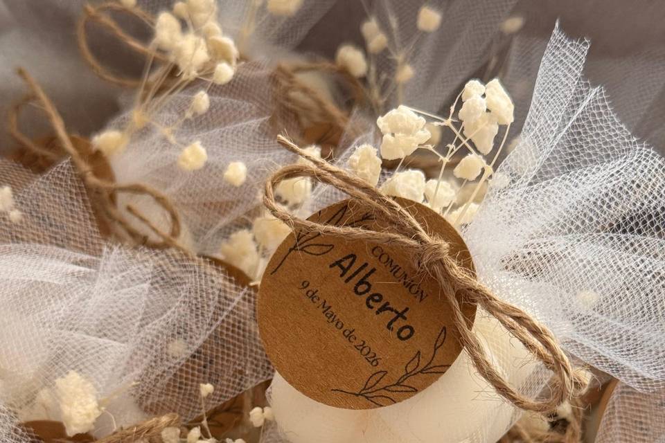 Vela Minibubble blanca