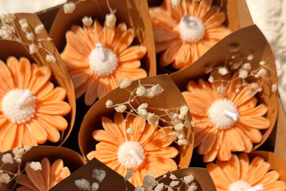 Vela Margarita naranja