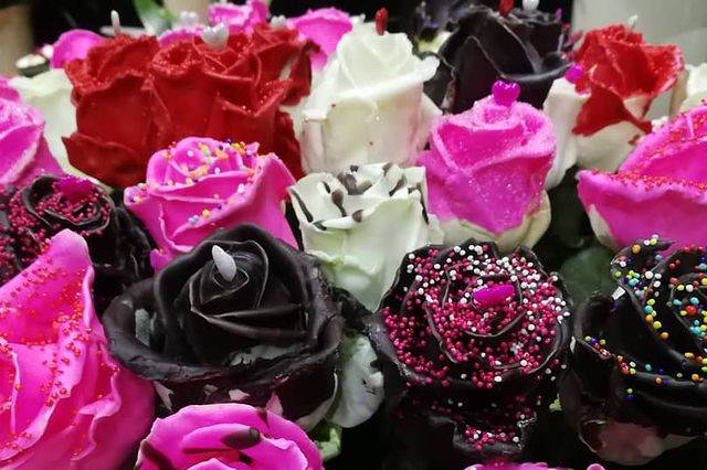 Rosas de chocolate