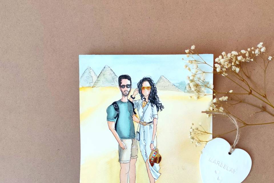 Ilustración novios