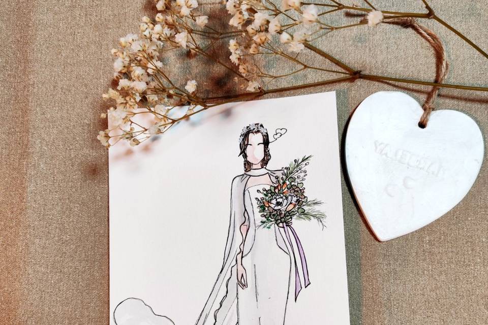 Boceto novia