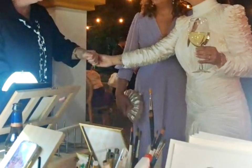 Novia arte en vivo
