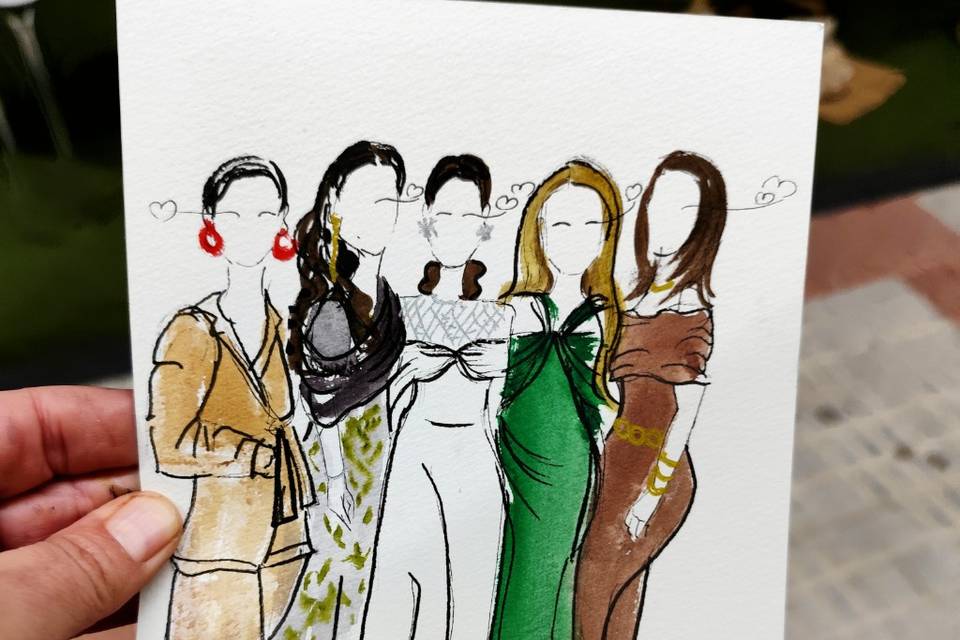 Arte en vivo novia