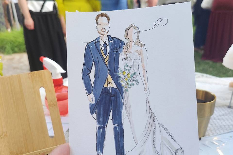 Arte en vivo novios boda