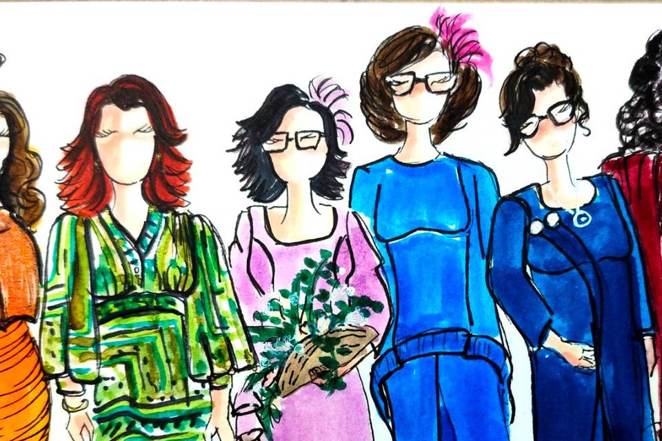Amigas en boda