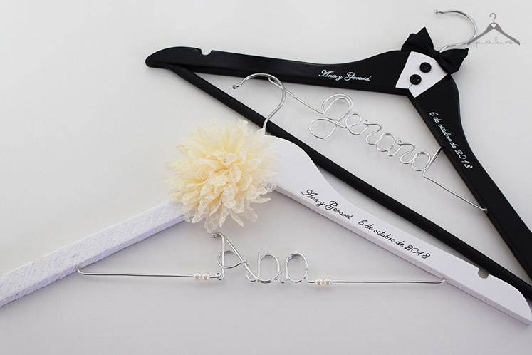 Perchas personalizadas boda