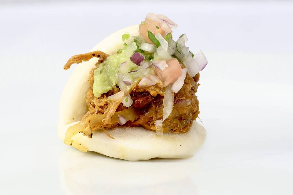 Mini Pan Bao de Pulled Pork