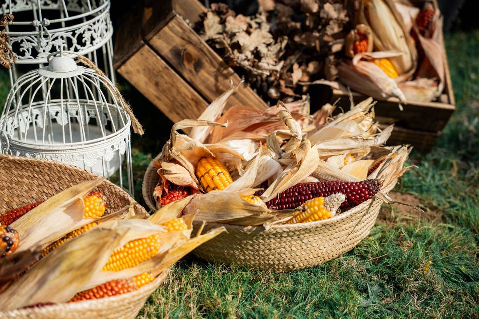 Decoración boda otoño