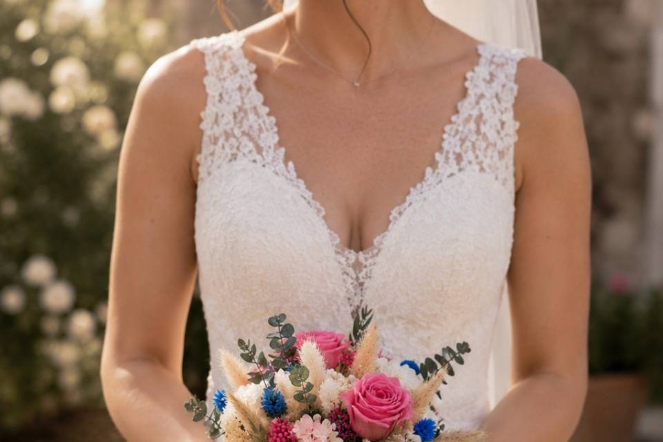 Ramo con flores preservadas
