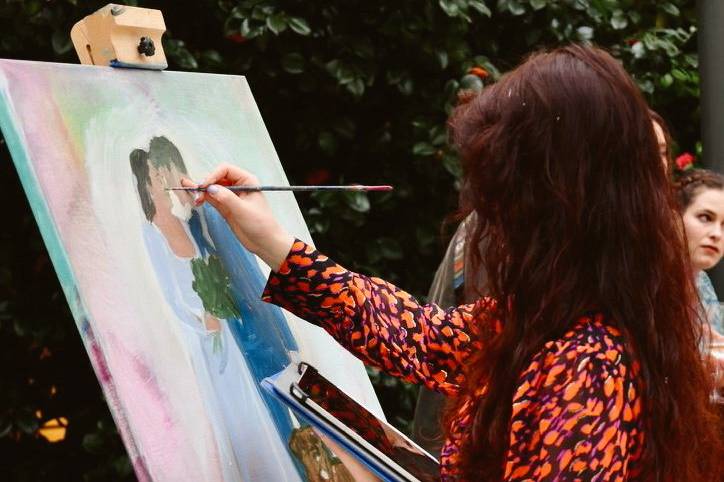 Pintando en vivo